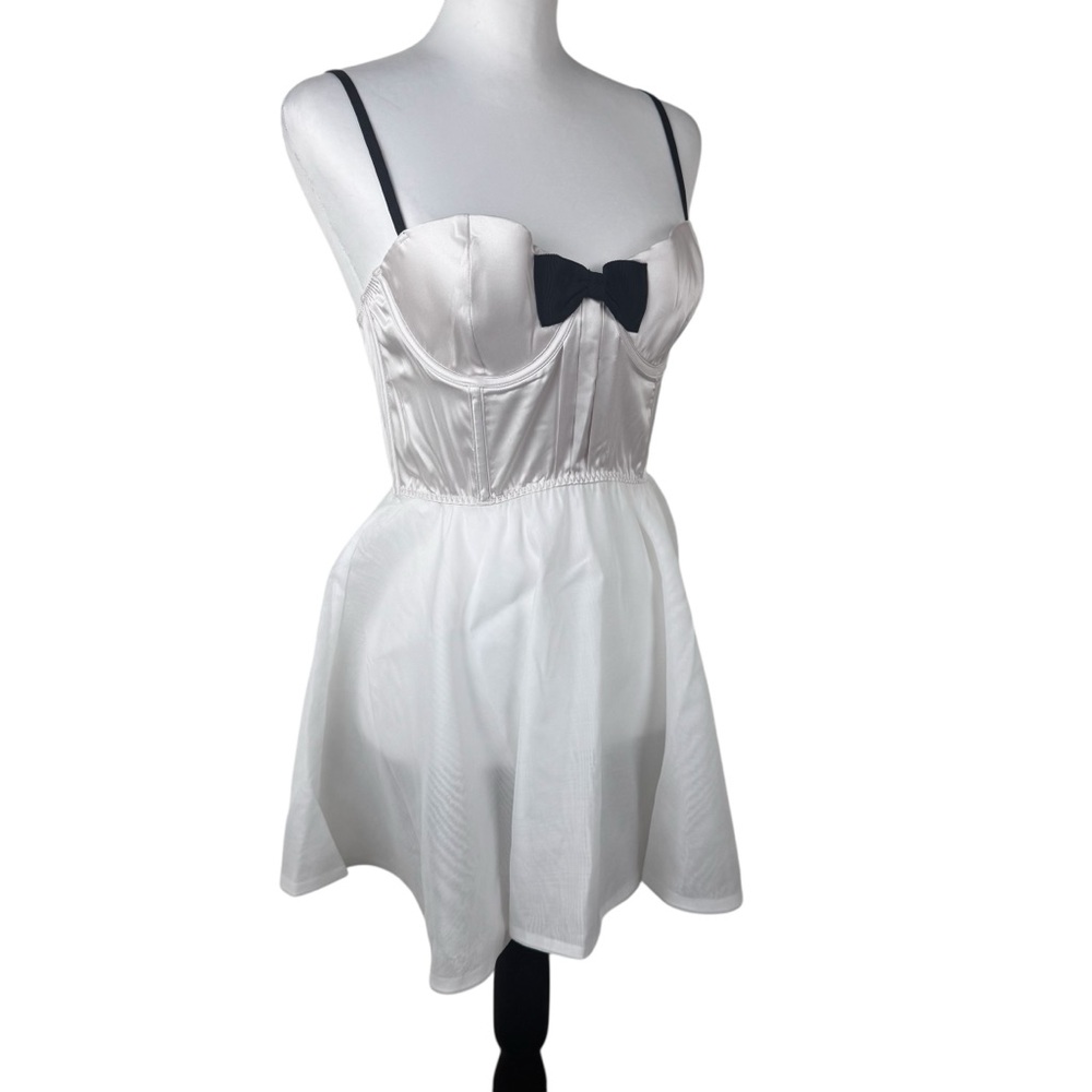 NWT Victoria's Secret White Corset Bustier Bow Slip Dress Bridal Wedding Medium - Picture 5 of 10